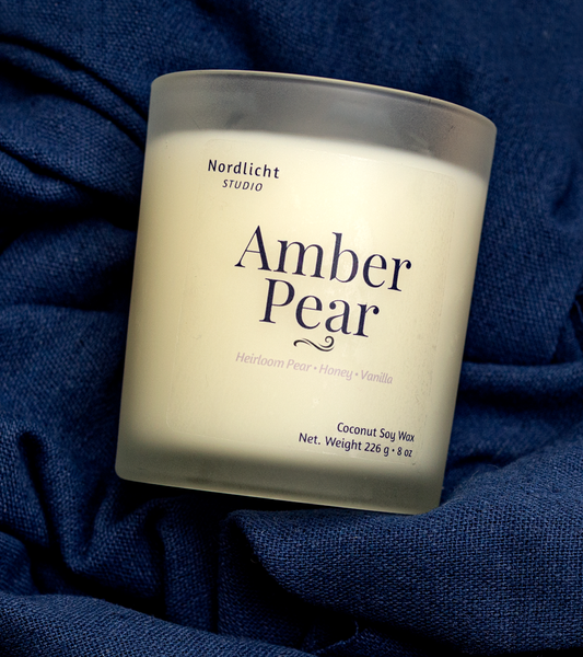 Amber Pear - 8 ounce Soy Blend Candle