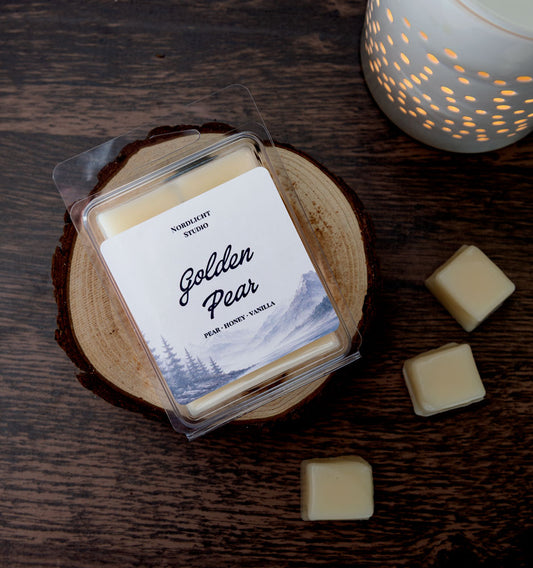 Golden Pear Wax Melts – Pear, Honey & Spice