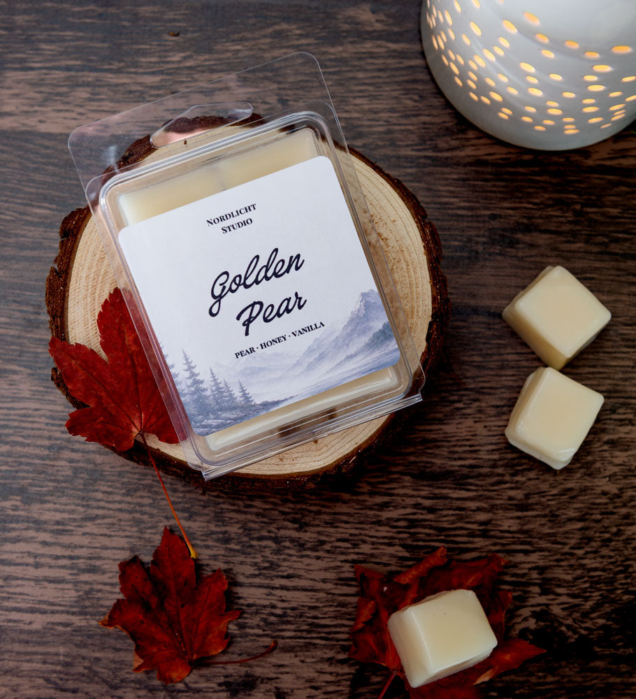 Golden Pear Wax Melts – Pear, Honey & Spice