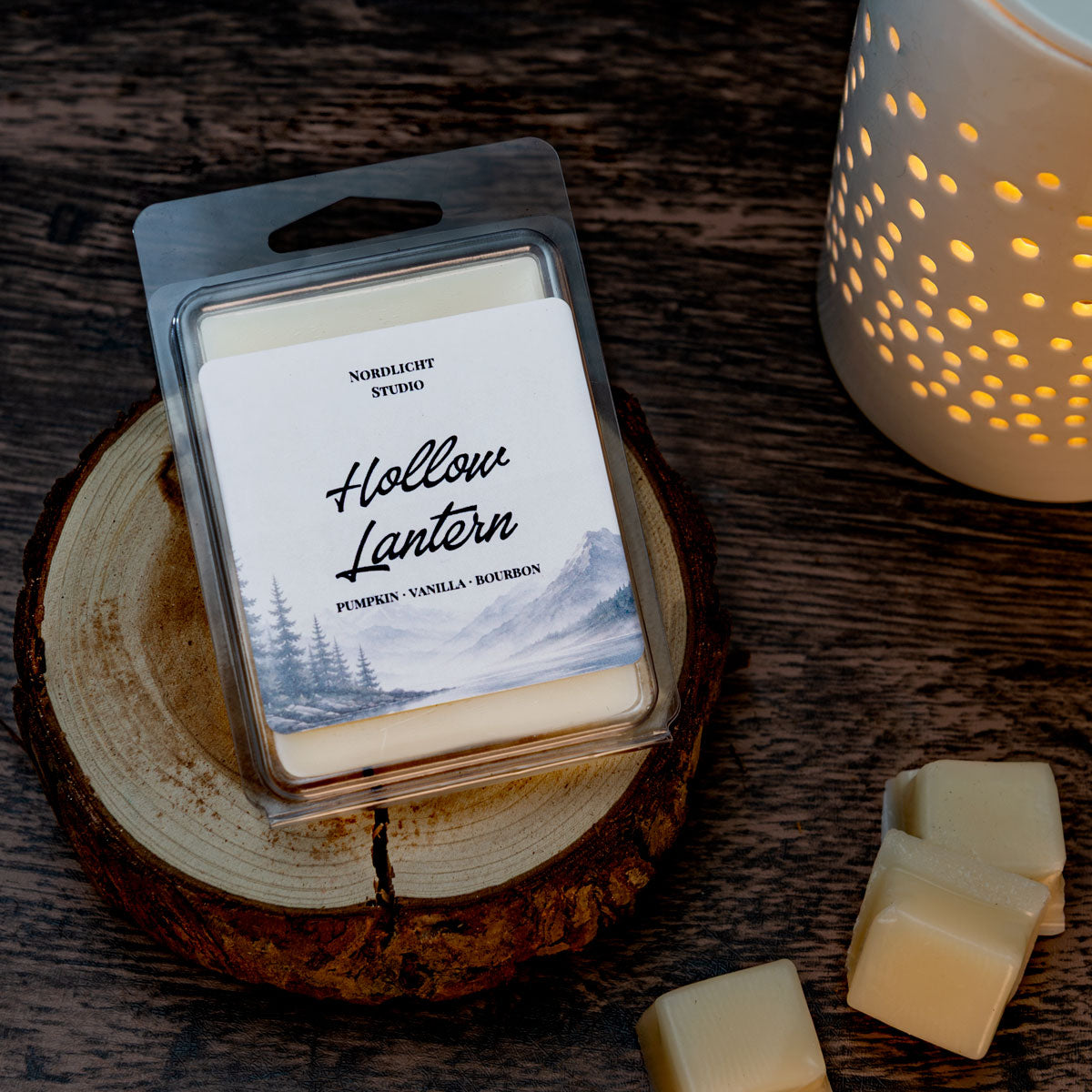 Hollow Lantern Wax Melts – Pumpkin, Vanilla & Bourbon