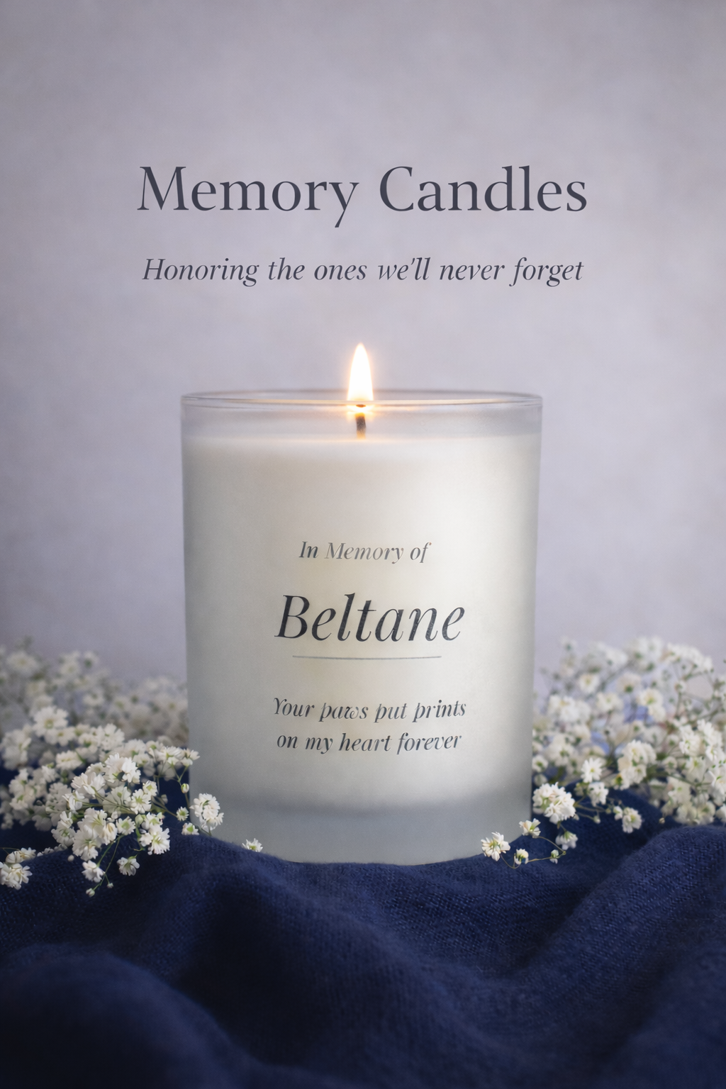 Memorial Candle - Lavender Scented
